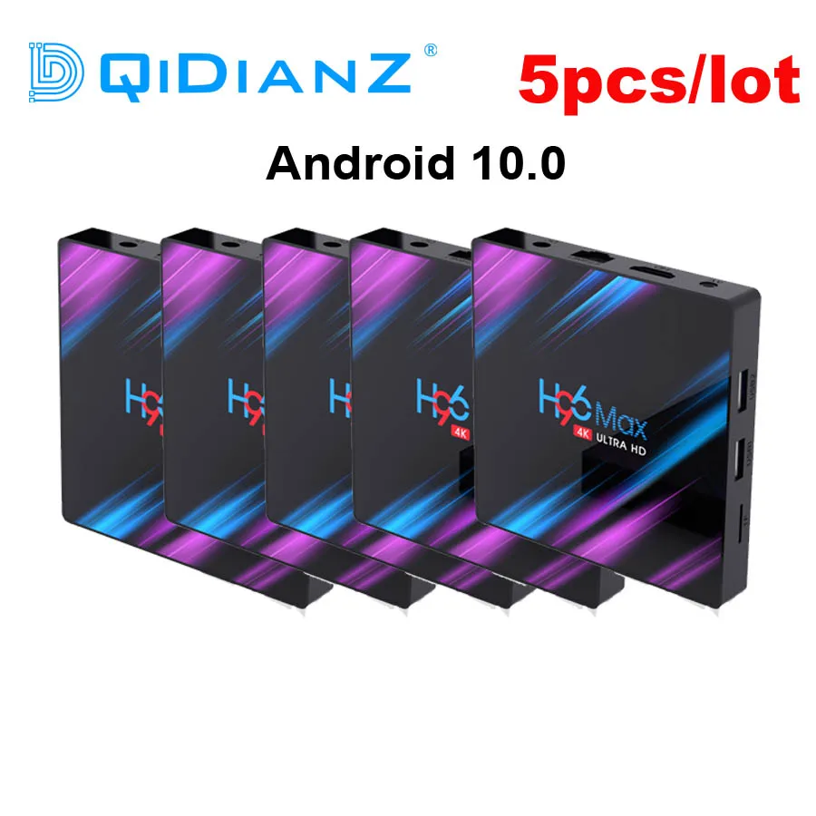 5 шт. в партии H96 Max 3318 rockchip Android 10 TV Box 2 4G/5G Wifi RK3318 четырехъядерный BT4.0 Set H96Max plus 9