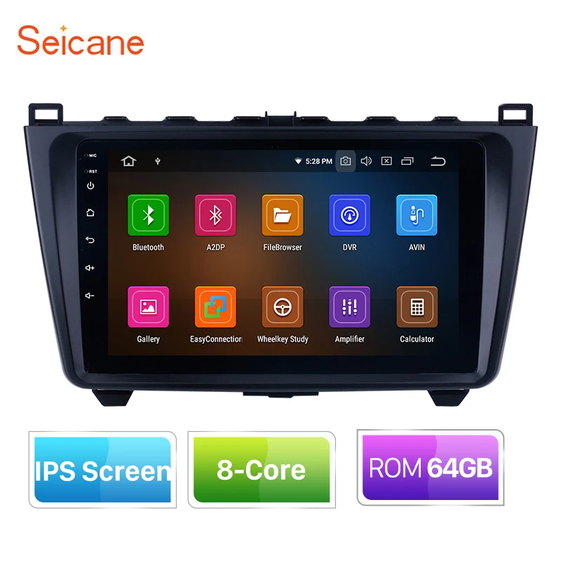 Автомагнитола Seicane 4 гб озу Android 10 0 8 ядер 9 дюймов пзу 64 GPS для Mazda 6 Ruiyi 2008 2015 с Carplay