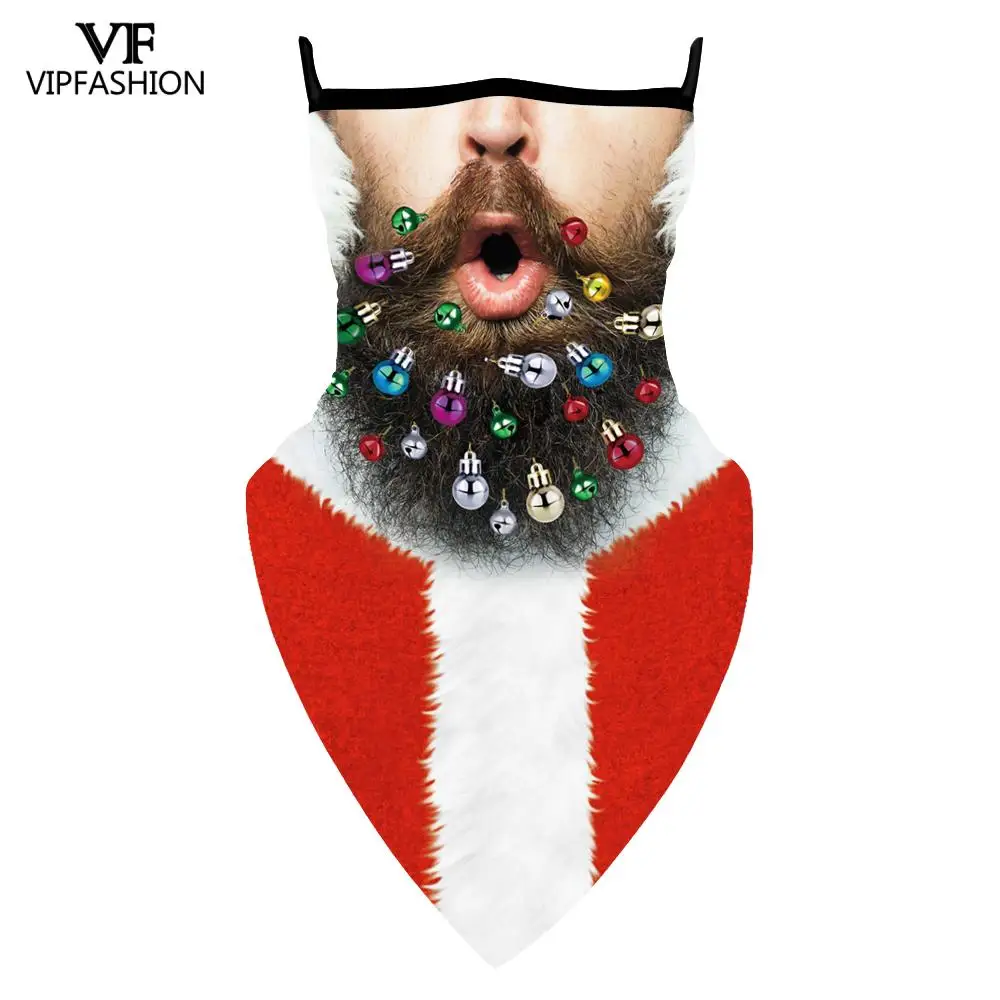 Бандана для взрослых с рождественским принтом модная треугольная маска на