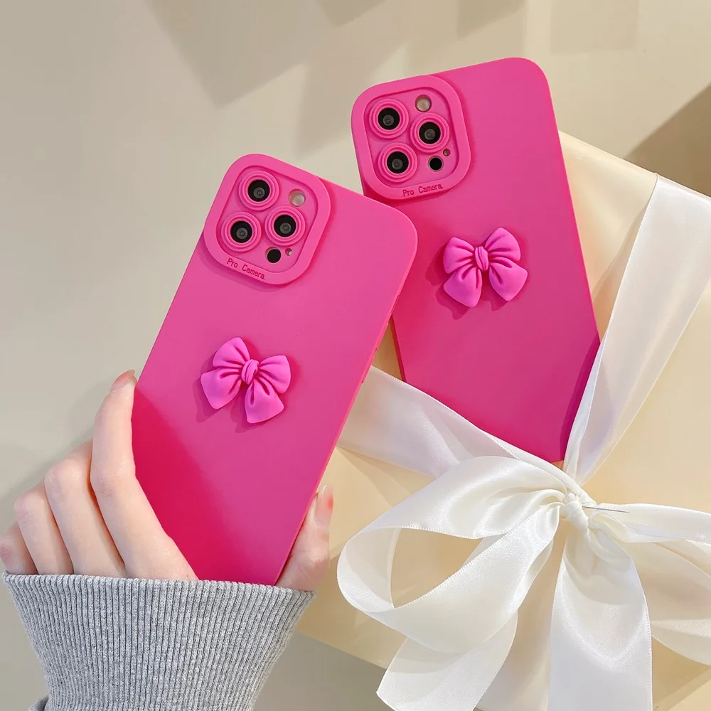 

Funda For iPhone 13 Pro Case New Design Fushcia Silicone For Girl Coque For iPhone 12 11 Pro Max XR XS Max 7 8 Plus 8P Case Capa
