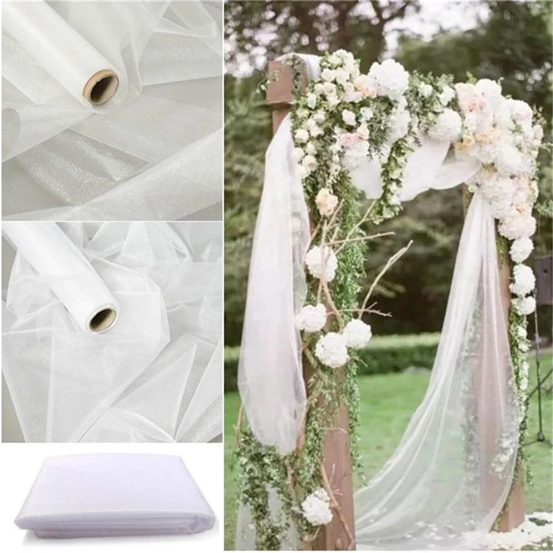 25 м X 29 см DIY отвесный органза рулон тюль для стула пояса банты настольная дорожка