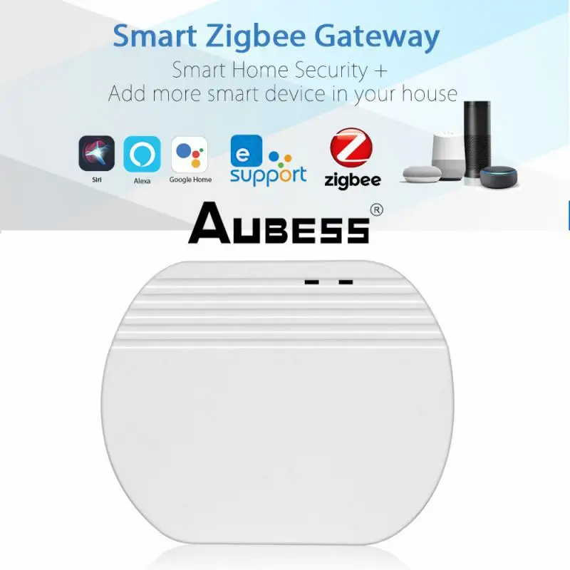 

Мостовой шлюз Aubess Zigbee 3,0 для умного дома, хаб Zigbee, удаленный контроллер работает с Sonoff Ewelink Alexa Google Home