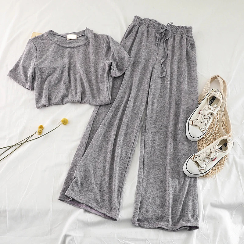 G982 шикарная трикотажная свободная футболка в стиле ретро топ с высокой талией и