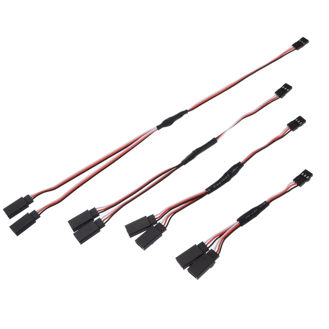 5pcs/lot 100/150/200/300/500mm Servo Extension Cord Wire Cable Y Extension Cord Wire Lead JR Futaba for RC Car Helicopter Servo images - 6