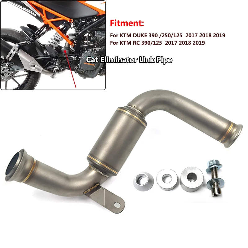 Для KTM 390 250 125 Duke RC 2017 2018 2019 глушитель выхлопной трубы для мотоцикла соединение