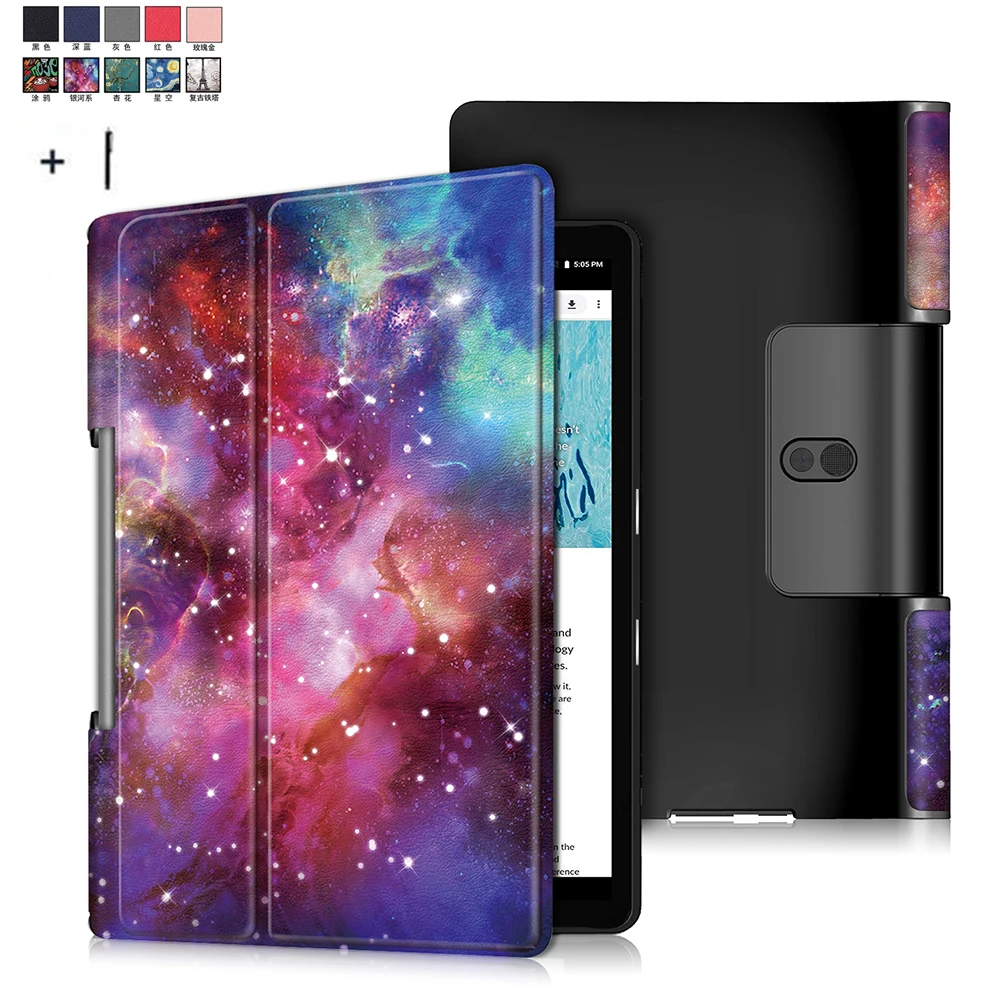 Чехол-книжка для Lenovo Yoga Smart Tab кожаный чехол-подставка 5 10 1 дюйма + стилус |