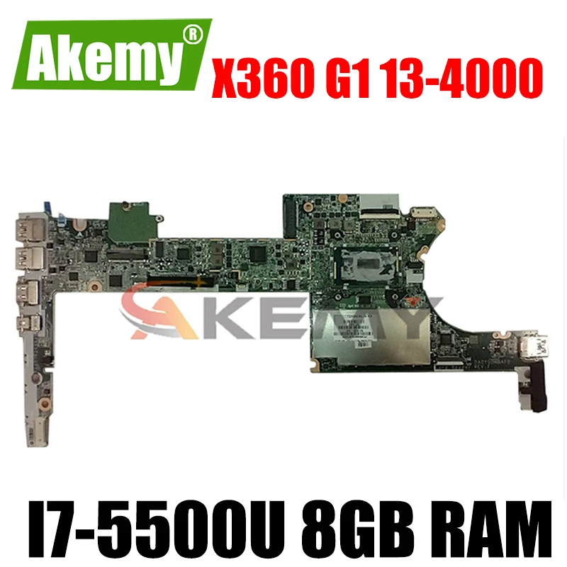 

For HP X360 G1 13-4000 Laptop Motherboard 801505-501 801505-001 With i7-5500U 2.4 GHz CPU 8GB RAM DA0Y0DMBAF0 MB 100% Tested