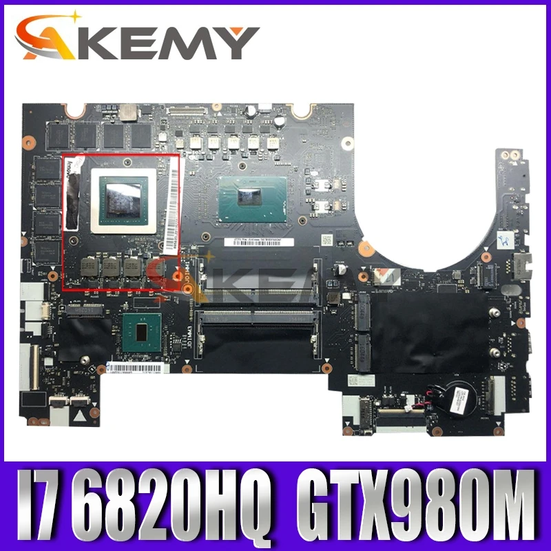 

Akemy BY711 NM-A571 For Lenovo Y900 Y900-17ISK Notebook Motherboard CPU I7 6820HQ GPU GTX980M 8GB DDR4 100% Test Work