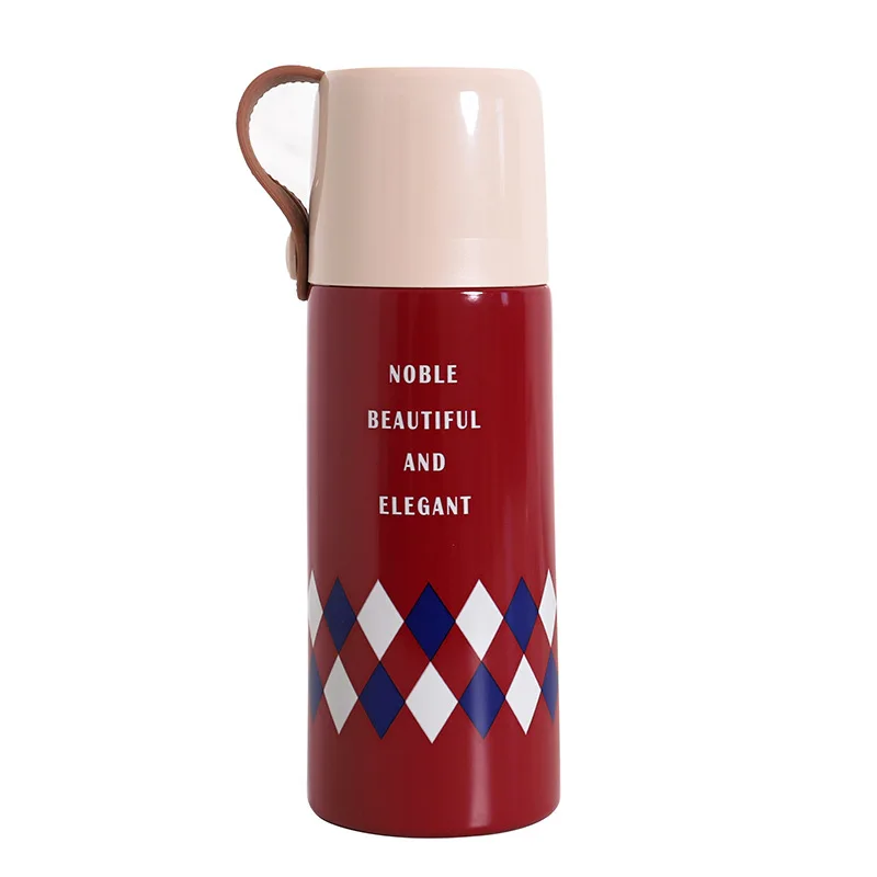 

FUNBAKY British Style Stainless Steel Thermo Cup with Handle Double Walled Outdoor Travel Mug Water Thermos Bottle