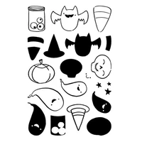 happy haunting transparent clear silicone stampseal for diy scrapbookingphoto album decorative clear stamp