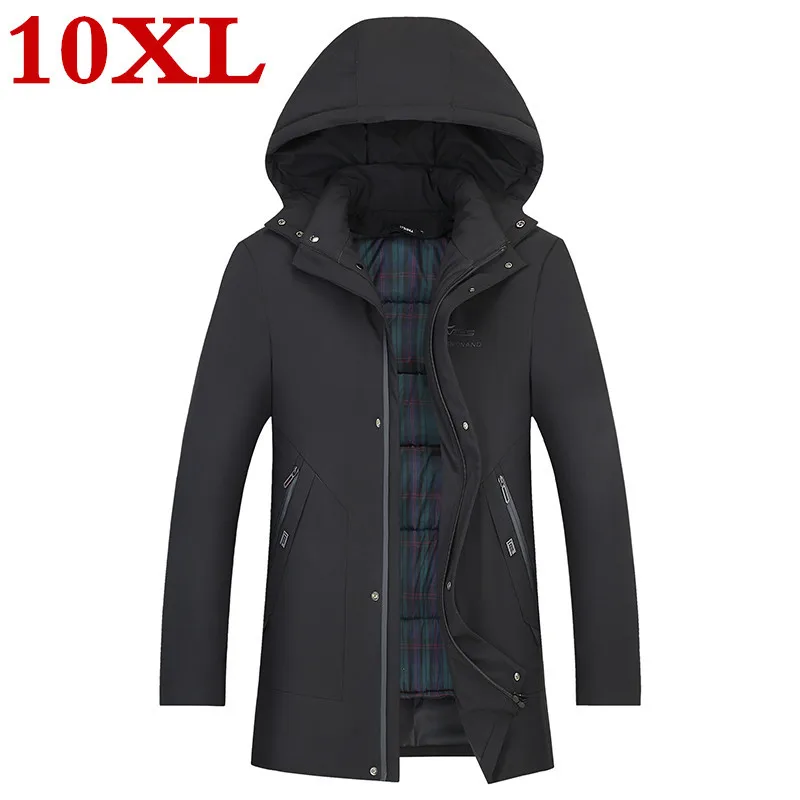 Мужская зимняя куртка парка большого размера плюс 10XL 9XL 8XL Повседневная Свободная