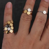 fashion stainless steel rings for women heart star ring initial letter ring couple ring letter custom wedding women jewelry gift