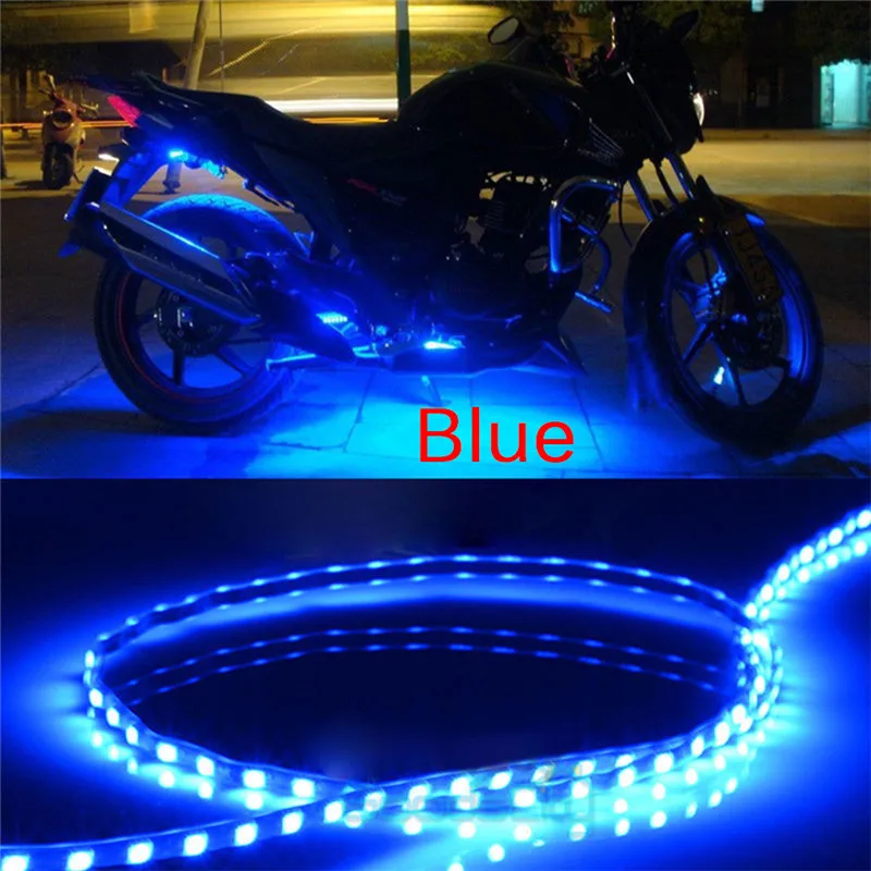 2/6pcsWaterproof DC 12V Motor LED Strip SMD Underbody Decorative Strip Light For Car Motorcycle Beautiful Decorative Soft Lights