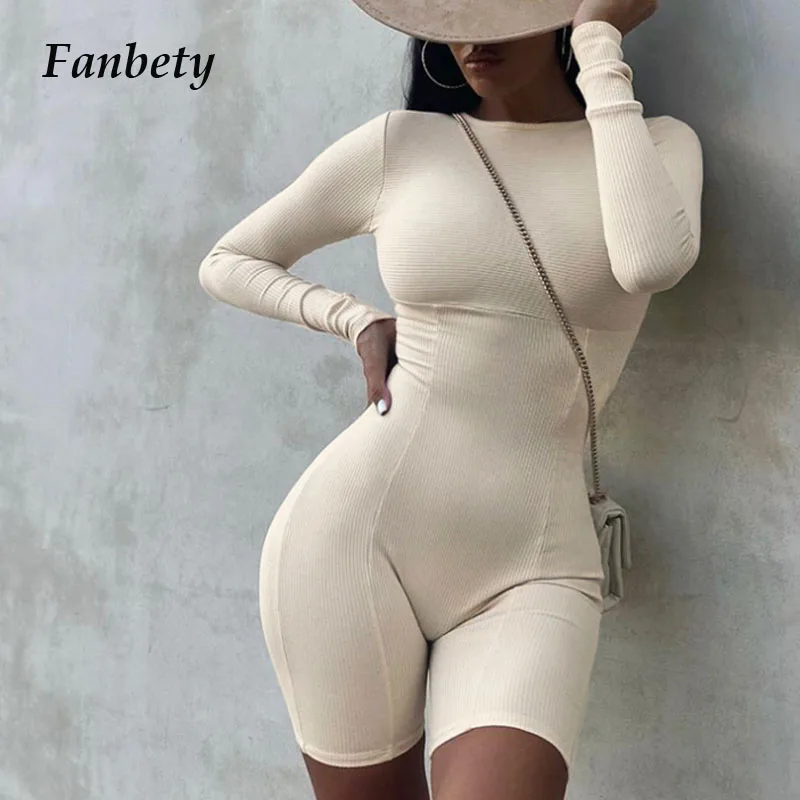 

Women Elegant O-Neck Solid Skinny Jumpsuit Spring Fashion Casual Long Sleeve Bodysuit Autumn Female Home Wear One Piece Rompers