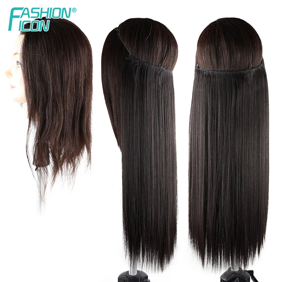 Синтетические накладные волосы на застежке follow me прически Silky Straight цельный 4