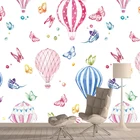 Пользовательская фотография настенная бумага современный мультфильм дети воздушный шар бабочка фон Стена гостиная ТВ диван домашний декор настенная бумага 3 D