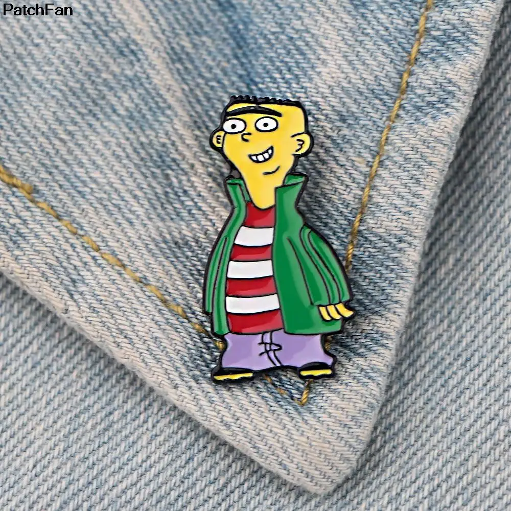 Модные парные металлические эмалированные броши и булавки A3718 в стиле патчвеера