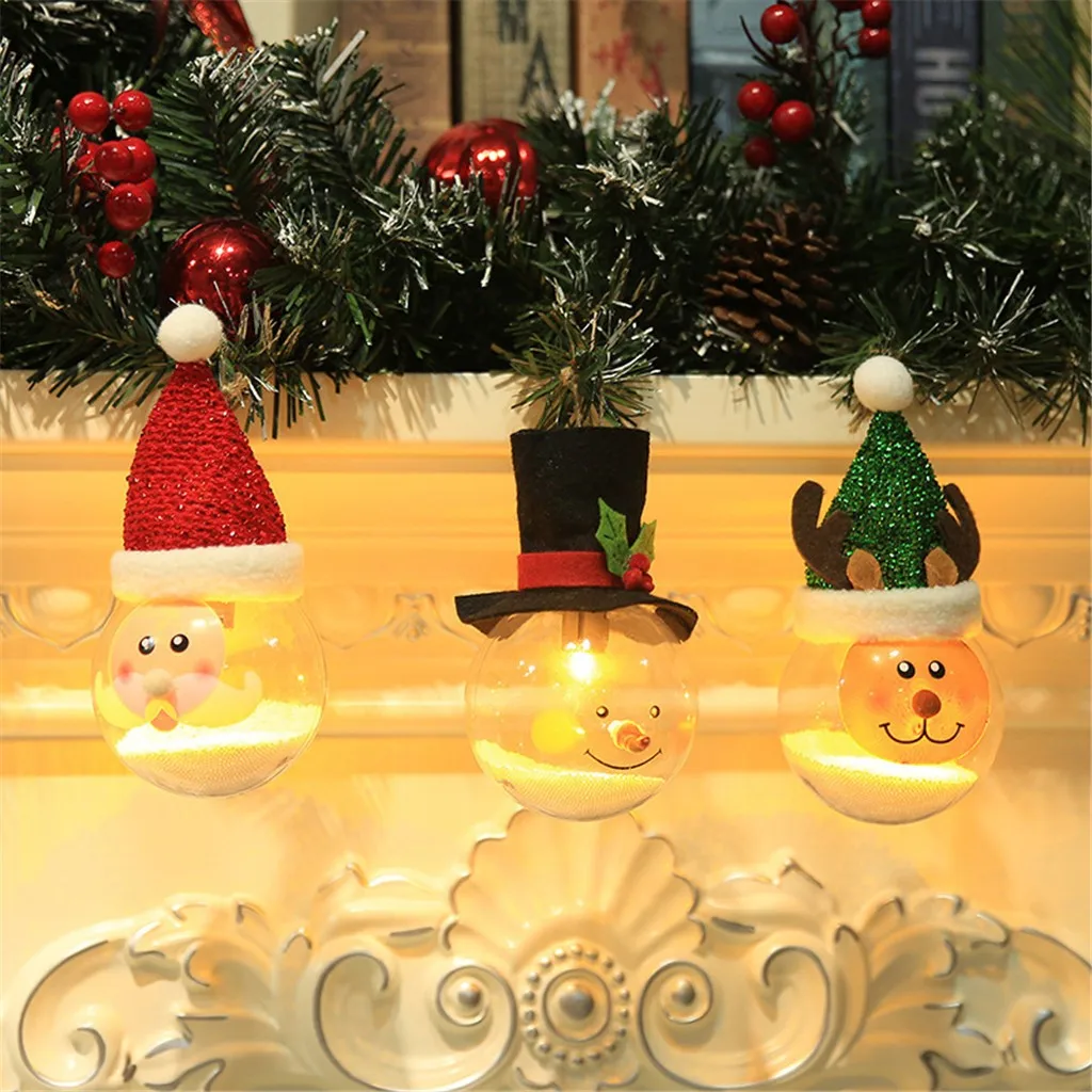 Рождественские подвесные украшения с подсветкой шары Мультяшные Креативные для