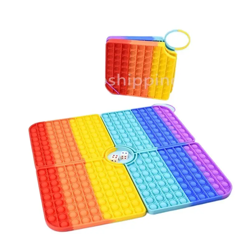 Stress Relief Folding Figetget Huge Rainbow Chess Board Big Size Pop Game Jumbo Popper Fidget Sensory Toys enlarge