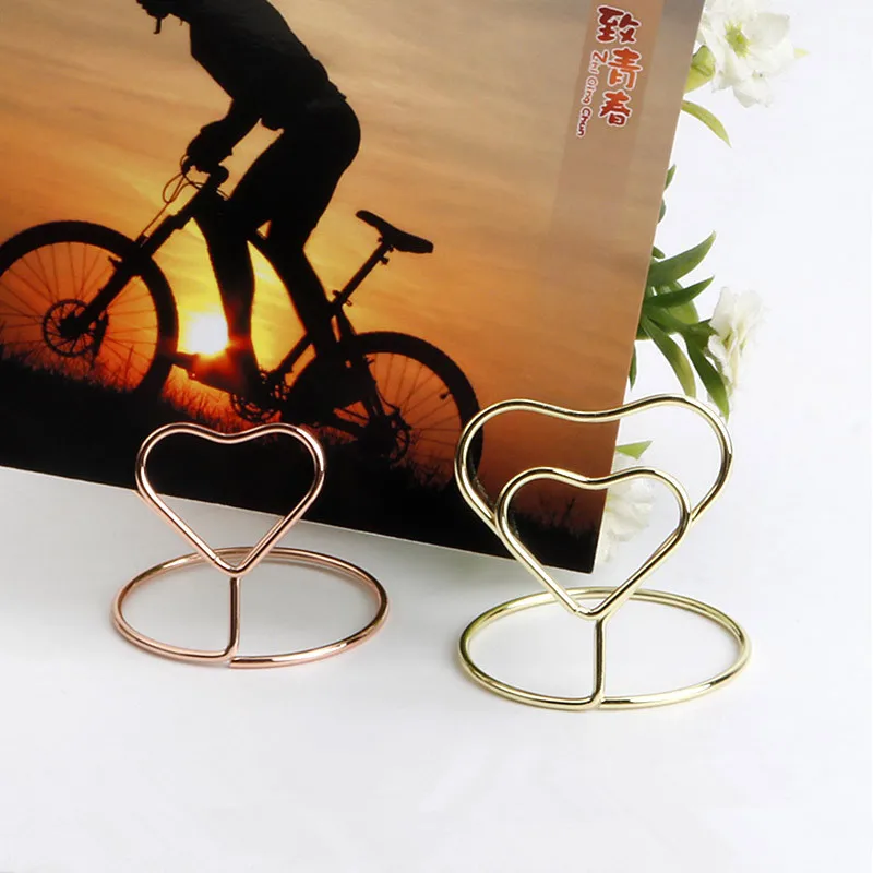 10pac металлический держатель для карт в форме сердца и нот с цифрами зажим
