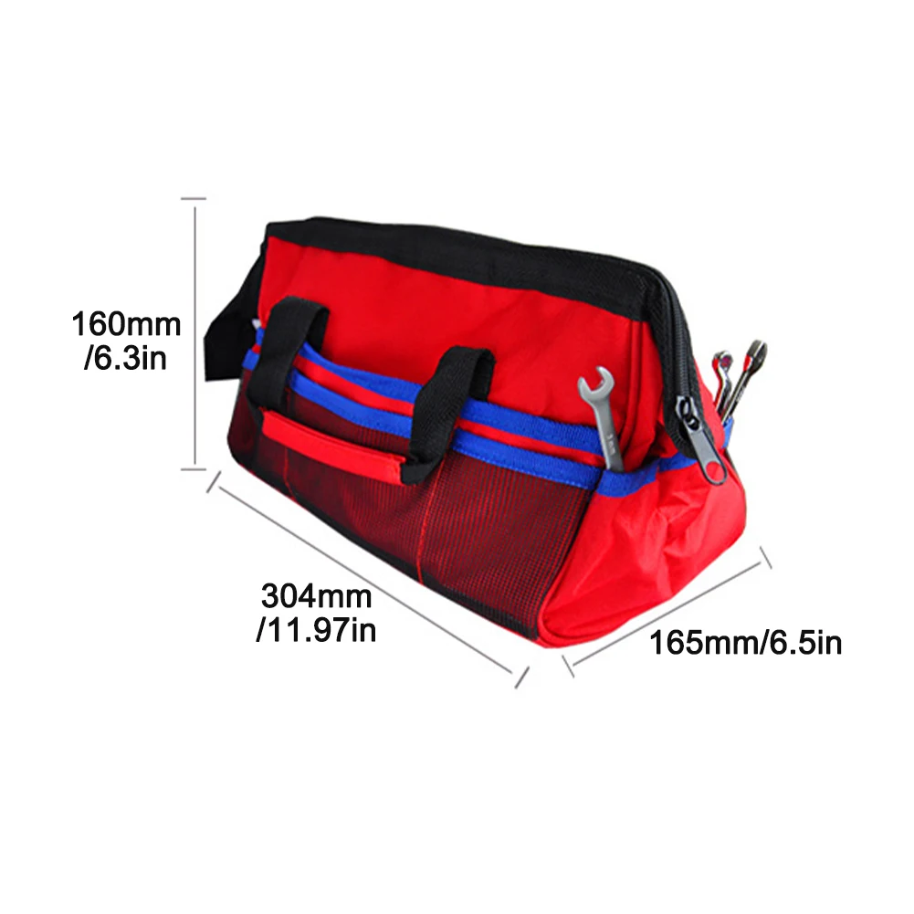 

For Wrench Plier Garden Oxford Cloth Pouch Wide Mouth Handbag Portable Tool Bag Heavy Duty Technician Large Capacity Durable