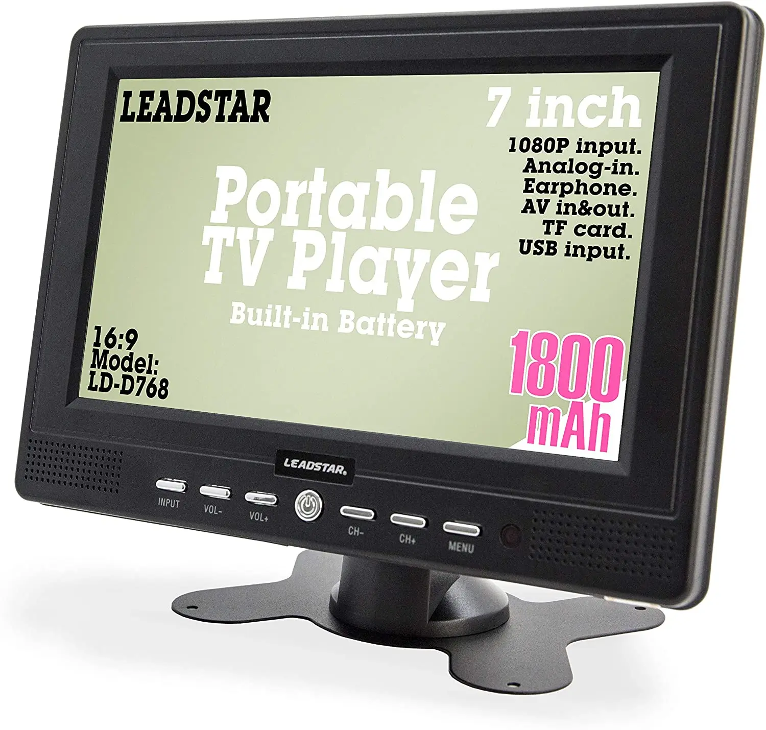7-дюймовый портативный TV DVB-T2 ATSC цифровой телевизор и аналоговый мини-Телевизор TFT