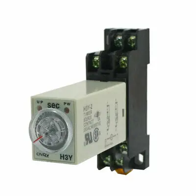 

Adjustable Delay Time AC 110V DPDT 0-60 Sec 8-Pin Timer Relay H3Y-2