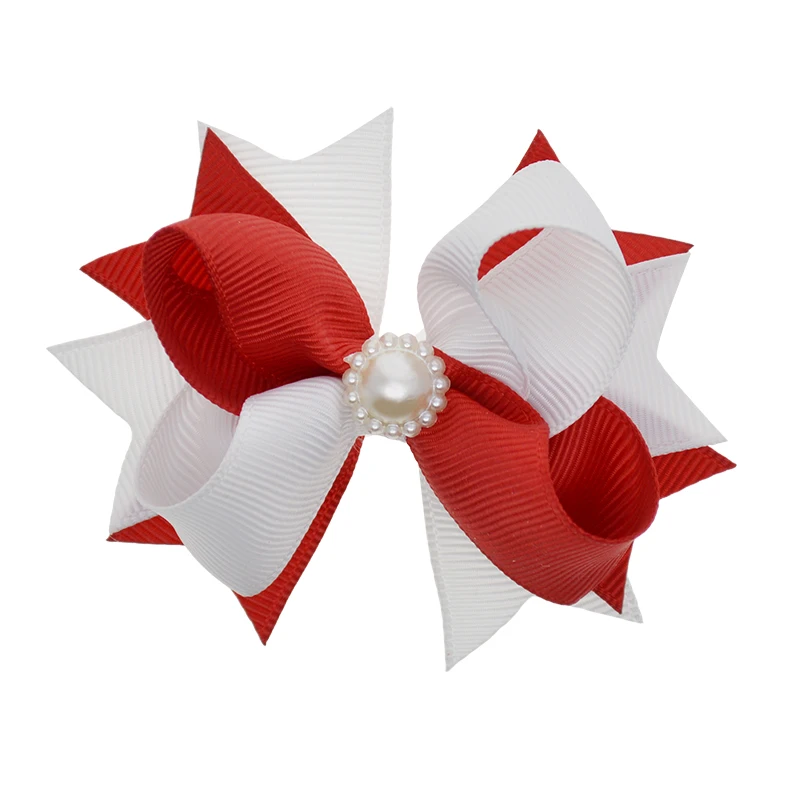 Небольшой двухцветный наборный косичка с бантом для малышей девочек рисунком 10