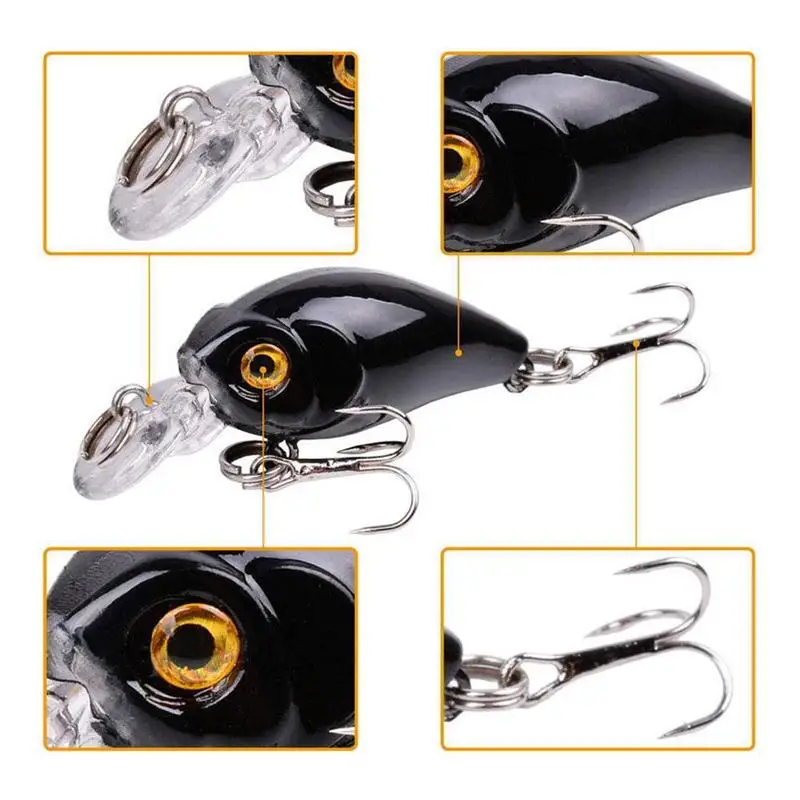 

1 Pcs Minnow Fishing Lure 45Mm 3.6G Crankbait Hard Artificial Fly Fishing Bait Accessories Topwater Japan Bass Wobbler Q1X9