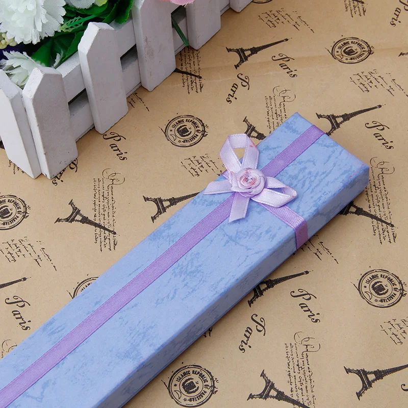 

5Pcs Long Jewellery Display Gift Boxes with Bow for Necklace/Bracelet/Watch Case