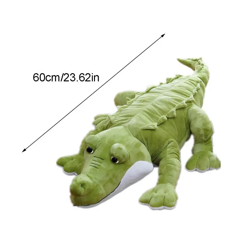

Stuffed Green Crocodile Plush Toy Realistic Jumbo Alligator Cushion Pillow Home Decoration Birthday Gift for Kids U90B
