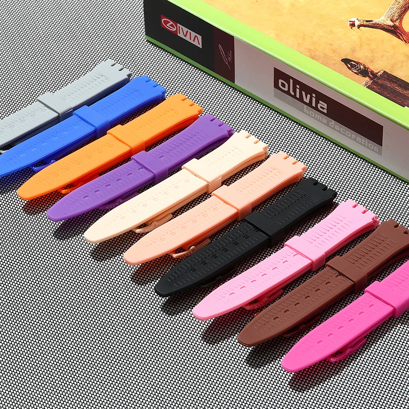 

Adjustable Silicone Colorful Watch Band 17mm Watch Strap