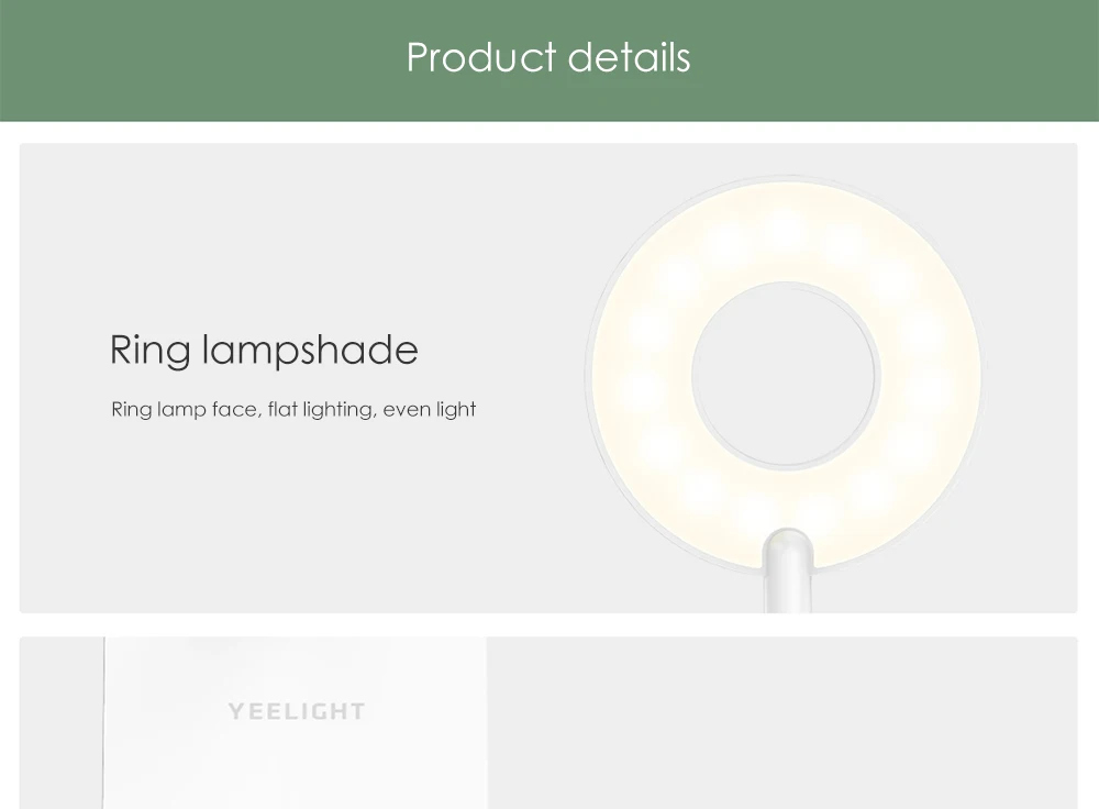 Xiaomi Yeelight светодиодный настольный светильник с зажимом, ночник, светильник, USB Перезаряжаемый, 360 градусов, Регулируемая лампа для чтения, для спальни