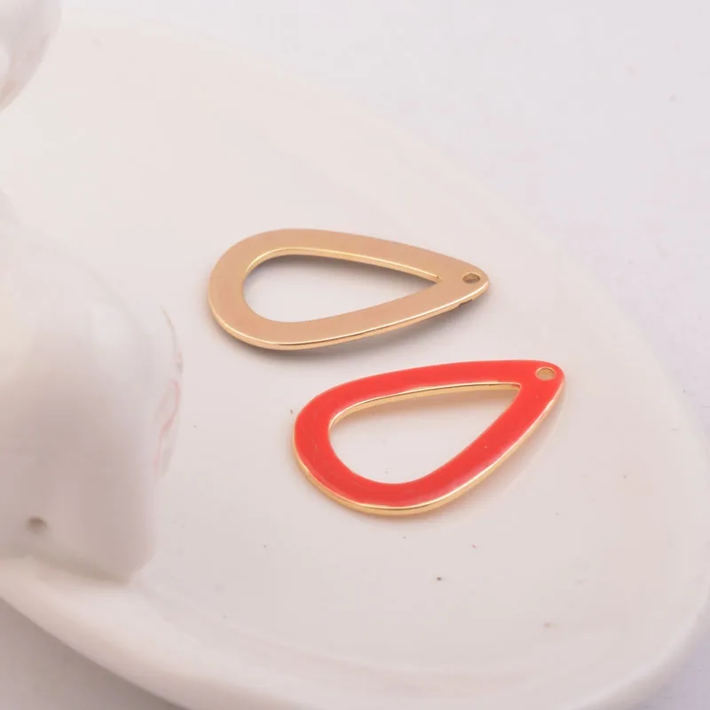 10 шт. эмалированная основа Подвески Подвеска капля золотые серьги установочный