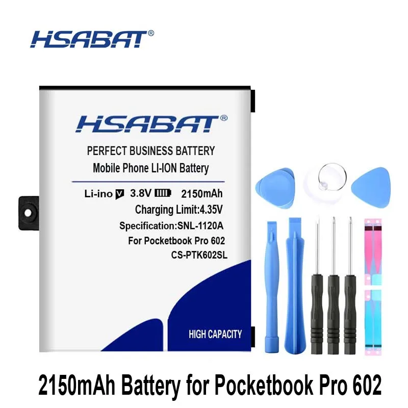 HSABAT CS-PTK602SL 2150 мА/ч, Батарея для карманной книги Pro 602/603/612/902/903/912/920 батареи