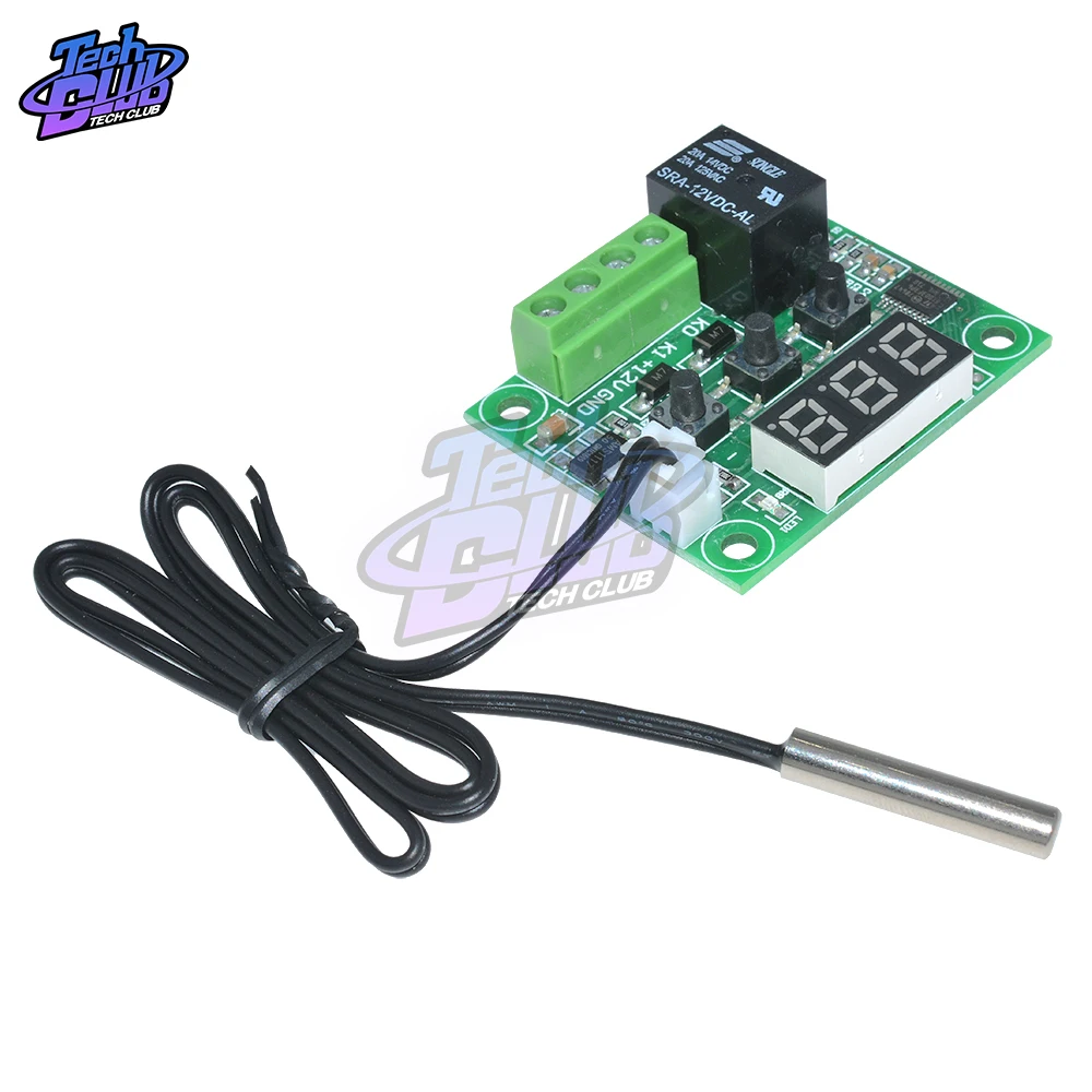 Цифровой термостат W1209 DC 12 В светодиодный с контролем температуры термометр