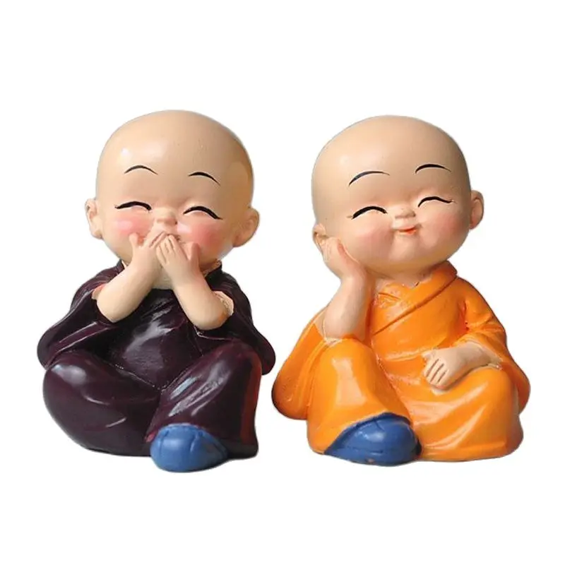 

4pcs Figurine Fairy Home Decoration Accessories Kawaii Chinese Buddhist Monks Miniature Bonsai Garden Furniture Resin Craft