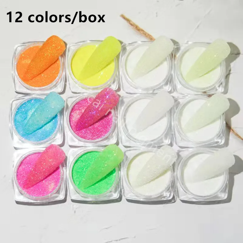 Новинка 2021 года флуоресцентная пудра для ногтей светящаяся bunddy конфетная