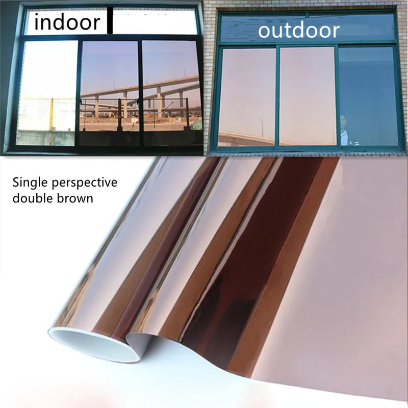 Коричневая стеклянная пленка светлый темный чай украшение для интерьера окна