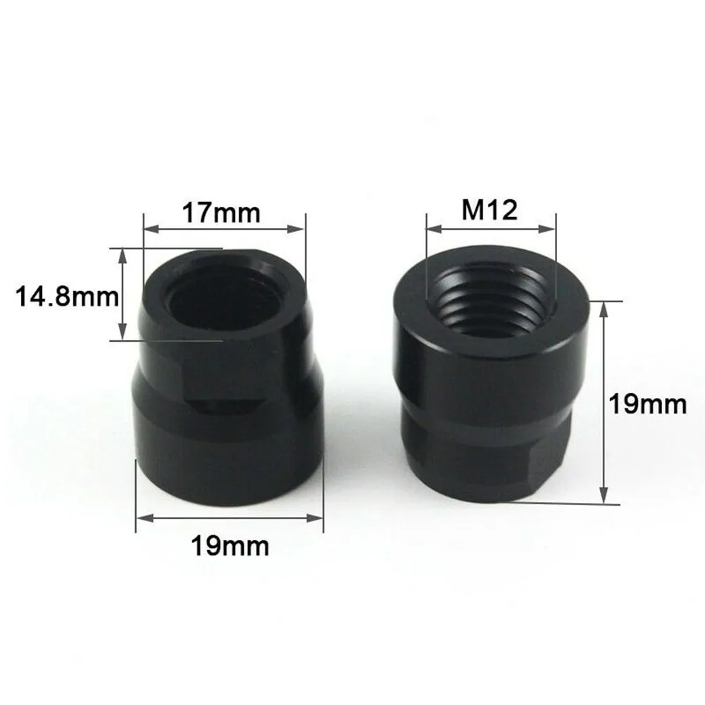 

Bicycle Front Rear Thru Axle Cap/Nut Durable M12 / M15xP1.5mm Hubs Tube Shaft Nut Aluminum Alloy Black Bike Thru Axle Nut Parts