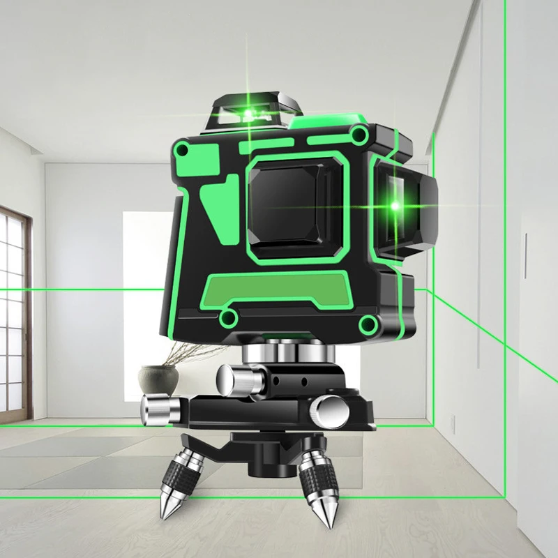 3D 12 линия лазерный уровень с лазером зеленого цвета светильник Авто