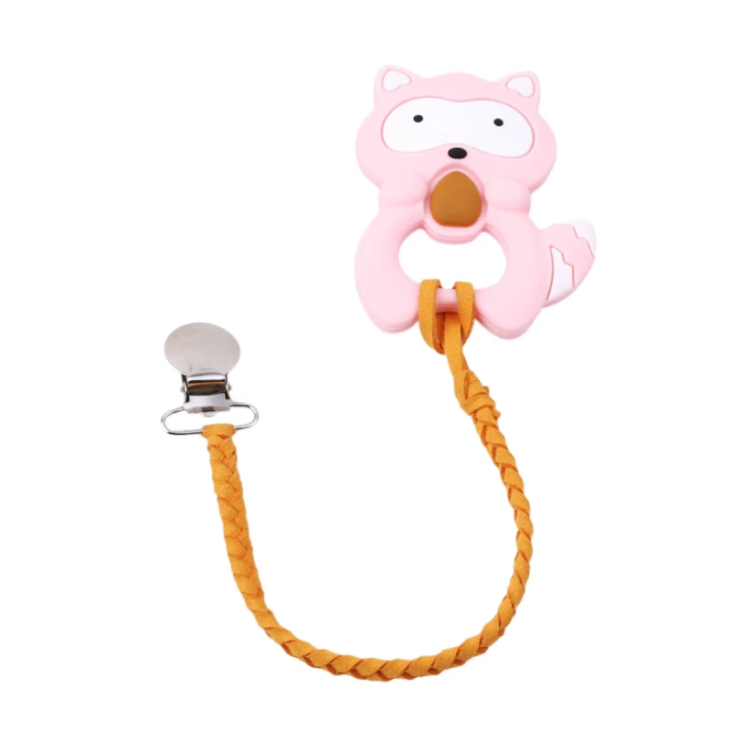 

2020 Newbron DIY Cartoon Cute Animal Silicone Teether Food Grade Teething Stick Toy Art Pacifier Baby Care Accessories