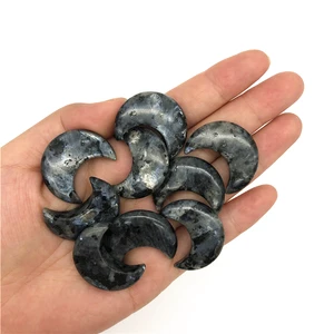 Красивый 1 шт. натуральный ларвикит Лабрадорит в форме Луны драгоценный камень лечебный Кристалл образец полированные камни натуральный кварцевый кристалл