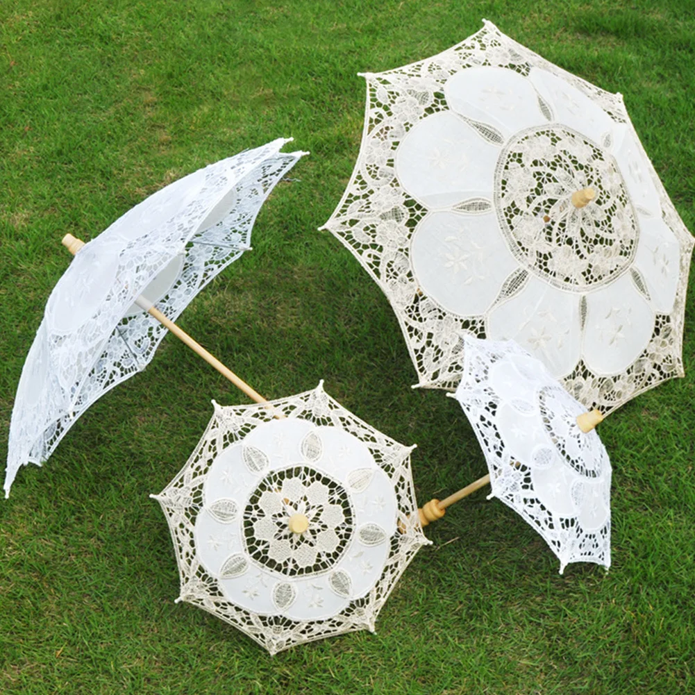 Реквизит с деревянной ручкой Подарок Вечерние детские кружевные зонтики