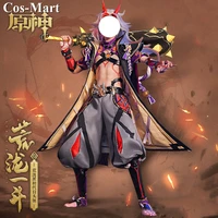 cos mart game genshin impact arataki itto cosplay costume male handsome battle uniform activity party role play clothing m xxl