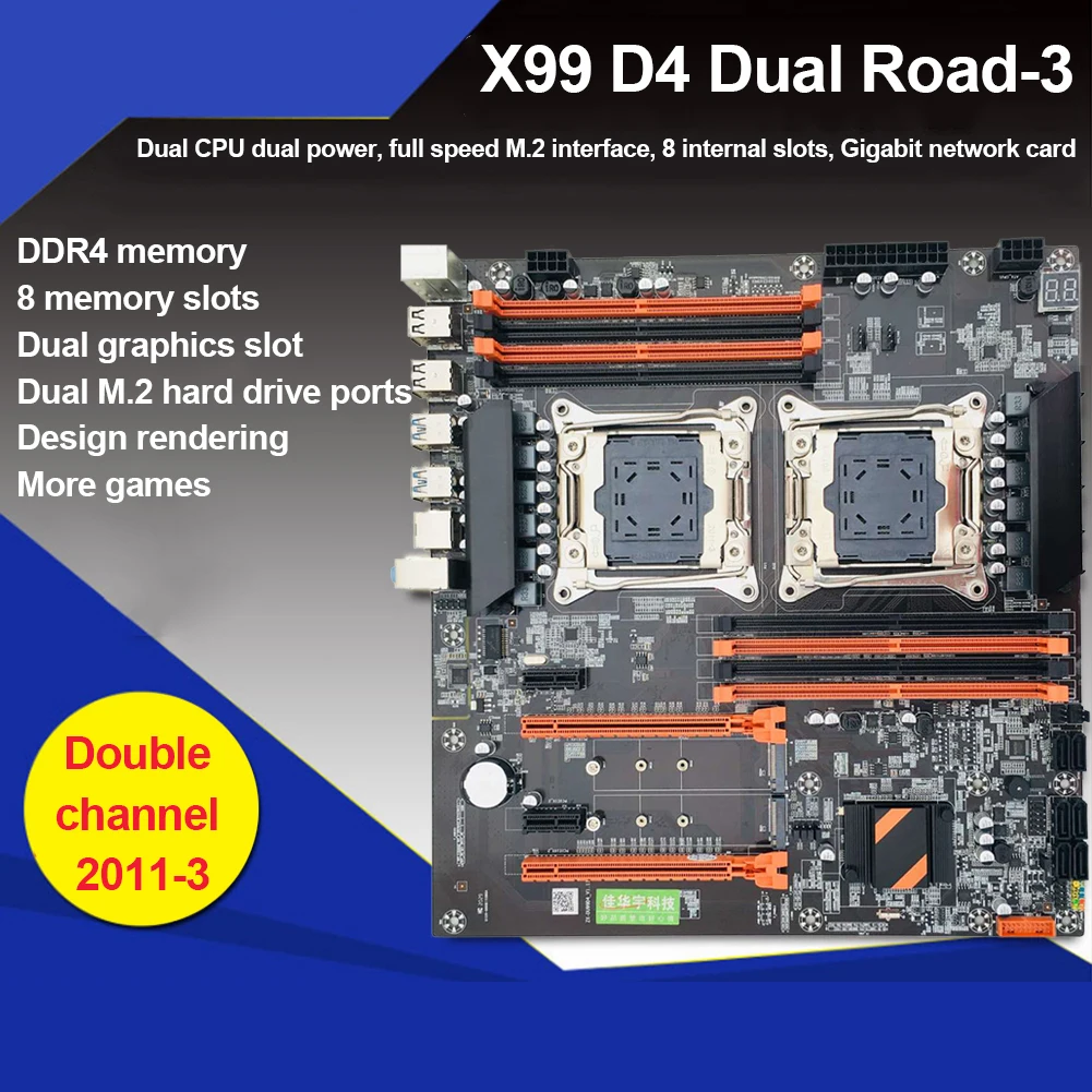 X99 Процессор DDR4 памяти материнская плата печатная модуля двойной Серверная LGA2011 3