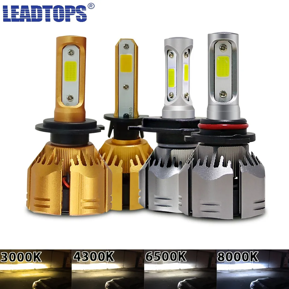 

2PCS LED H7 car headlight LED H4 4300K H11 880 H3 H1 6000K car fog light bulb H8 H9 H27 881 9005 9006 9007 9008 10000LM 60W DE