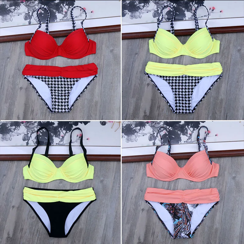 

Two Pieces Swimsuit Bikini Bikinis 2019 Mujer Bikini Push Up Women's Swimming Suit Swimsuit Swimwear Women Bathing Swim Suit