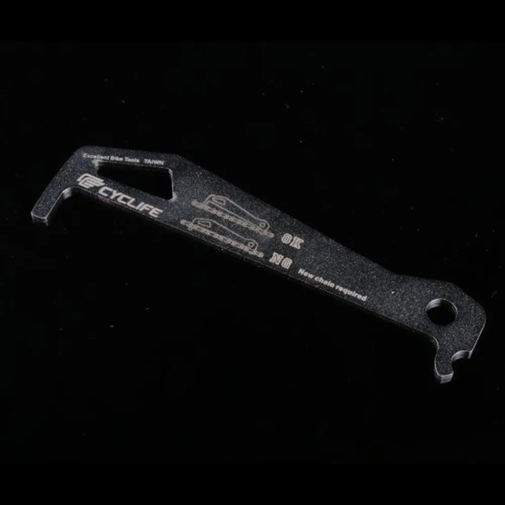 

1pc Stainless Steel Bicycle Chain Wear Gauge Mountain Road Bike MTB Measurement Ruler Tool For Any Chain With Half Inch Links