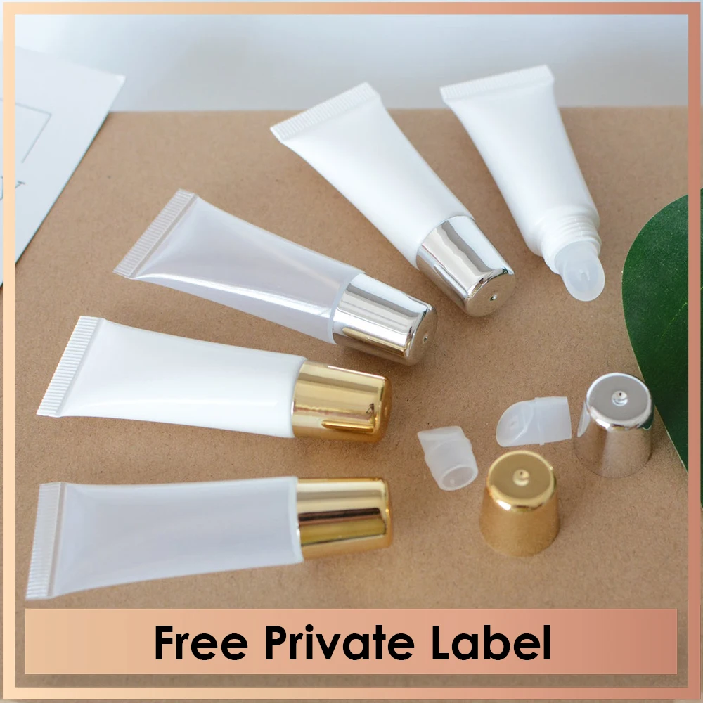 

Private Label Empty Lip Gloss PE Squeeze Tubes Cosmetic Packaging DIY Handmade Lip Balm Oil Lip Glaze Container Hose 10ml